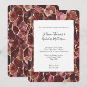 Invitation Chic rouge de Bourgogne Mariage Abstrait (Devant / Derrière)