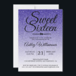 Invitation Chic Royal Blue Parties scintillant Ombre Sweet 16<br><div class="desc">Un glamour, chic bleu faux parties scintillant ombre design Sweet 16 anniversaire invitation. La parties scintillant bleue royale se détache sur un arrière - plan blanc. Le texte "Sweet sixteen" en noir est défini dans un script moderne. Parfait invitation à la fête du 16ème anniversaire pour un Sweet sixteen glamour,...</div>