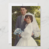 Invitation Chic Ruby Red Floral 40e anniversaire Photo (Dos)