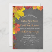 Invitation Chic Rustic Fall quitte Chalkboard Mariage (Devant)