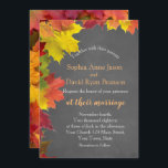 Invitation Chic Rustic Fall quitte Chalkboard Mariage<br><div class="desc">Chic Rustic Fall Leaves Chalk Faire-part de mariage Design unique pour un thème mariage de automne avec beau feuillage d'automne sur un arrière - plan en damier. Ce design est un bon choix pour un mariage romantique, à thème automne, un mariage forestier rustique, un mariage de automne jardin. Utilisez l'outil...</div>