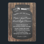 Invitation Chic Rustic Mason unique Jar Chalkboard Mariage<br><div class="desc">Unique Rustique Mason Jar Chalkboard design avec un bocal de maçon avec script de Mariage Celebration, un grand tag de tableau pour toutes les infos, sur un arrière - plan en bois. Ce design est un bon choix pour un mariage de grange, un mariage rustique, un mariage de ferme ou...</div>