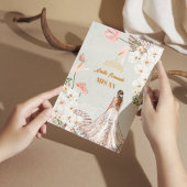 Invitation Chic Sage & Blush Floral Quinceañera