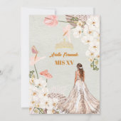 Invitation Chic Sage & Blush Floral Quinceañera (Dos)