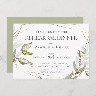 Invitation Chic Sage Green Foliage