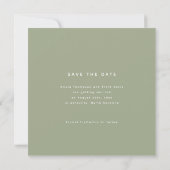 Invitation Chic Sage Green & White Calligraphy Save the Date (Dos)