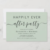 Invitation Chic Sage Mariage après la fête (Devant)