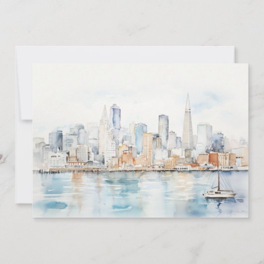 Invitation Chic San Francisco Landscape Rehearsal Dinner (Dos)