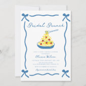 Invitation Chic Scribble Bow Fête des mariées italienne (Devant)