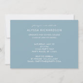 Invitation Chic Script H Photo Graduation Party (Dos)