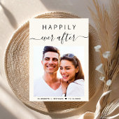 Invitation Chic Script Photo Mariage