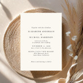 Invitation Chic Script Photo Mariage