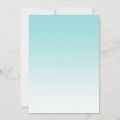 Invitation Chic Sea Shell Blue Ombre Sweet 16 16e anniversair (Dos)