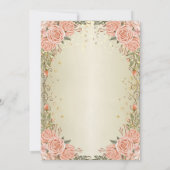 Invitation Chic Sequins robe Rose or 100e anniversaire (Dos)