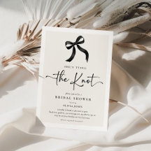 Chic 'She's Tying the Knot Black Bow Fête des mari