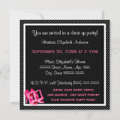 Invitation Chic Shots Girly Rose and Black Dress Up Party (Dos)