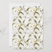 Invitation Chic sicilien Citrons d'été Fête des mariées flora (Dos)