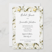 Invitation Chic sicilien Citrons d'été Fête des mariées flora (Devant)