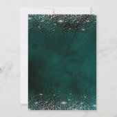 Invitation Chic Silver Balloons Confetti Retraite verte (Dos)