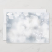 Invitation Chic Silver Bokeh Mariage léger Rsvp (Dos)
