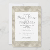 Invitation Chic Silver Glitz douche nuptiale (Devant)