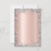 Invitation Chic Silver Parties scintillant Rose Gold Sweet 16 (Dos)