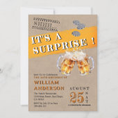 Invitation Chic Simple Cheers & Beers C'est une fête surprise (Devant)