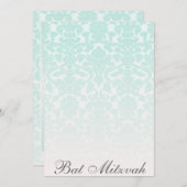 Invitation chic simple de bat mitzvah (Devant / Derrière)