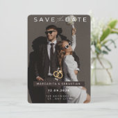 Invitation Chic & Simple Enregistrez la Date (Debout devant)