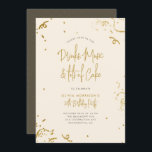 Invitation Chic Simple Gold Parties scintillant Confetti 30e<br><div class="desc">Chic Simple Gold Parties scintillant Confetti 30e anniversaire Invitation. Avec des confettis de parties scintillant en faux or autour du bord avec "Boissons,  Musique et beaucoup de gâteau" dans une typographie manuscrite chic. Parfait pour toute fête d'anniversaire !</div>