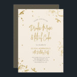 Invitation Chic Simple Gold Parties scintillant Confetti 30e<br><div class="desc">Chic Simple Gold Parties scintillant Confetti 30e anniversaire Invitation. Avec des confettis de parties scintillant en faux or autour du bord avec "Boissons,  Musique et beaucoup de gâteau" dans une typographie manuscrite chic. Parfait pour toute fête d'anniversaire !</div>