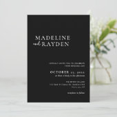 Invitation Chic Simplicity Black White Photo Collage Mariage (Debout devant)