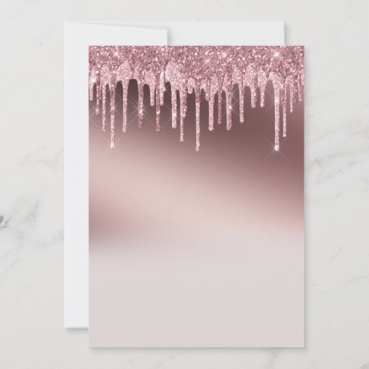 Invitation Chic Sixty Surprise Parties scintillant rose 60e a (Dos)