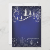 Invitation Chic Snowflakes Noël Arbres Fête Fête (Dos)