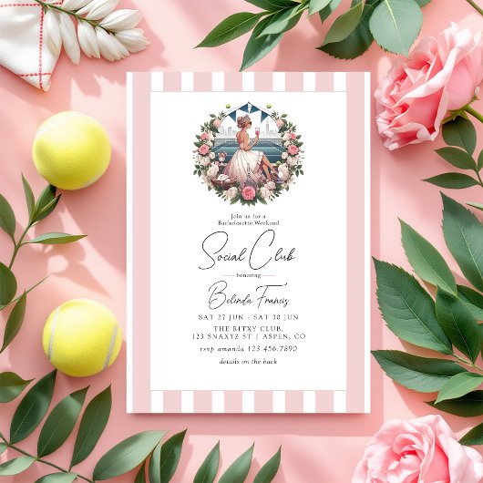 Invitation Chic Social Club Bachelorette Week-end