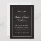 Invitation Chic Soirée Ivoire Noir (Devant)
