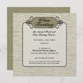 Invitation chic sophistiquée de vin (Devant / Derrière)