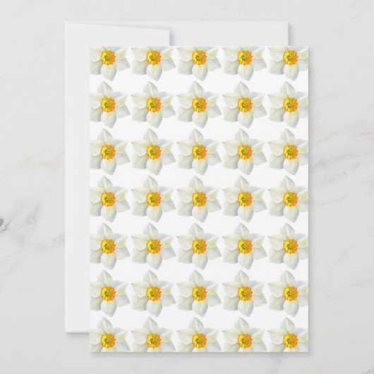 Invitation Chic Spring Jaune Daffodile Botanique Anniversaire (Dos)