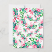 Invitation Chic Spring Watercolor Floral 70 Anniversaire Prog (Dos)