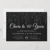 Invitation Chic String éclaire chaque année fête anniversaire (Devant)