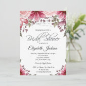 Invitation Chic String éclaire la Fête des mariées florale (Debout devant)