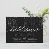 Invitation Chic String éclaire l'invitation de douche nuptial (Debout devant)