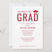 Invitation Chic Stripes EDITABLE COULEUR Graduation Invitatio (Dos)