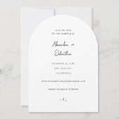 Invitation Chic Stylish Photo Enregistrer la date Arc (Dos)