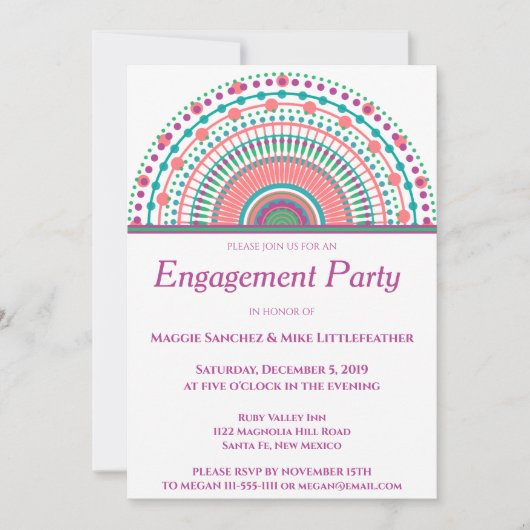 Invitation Chic Sud-Ouest Mandala (Devant)