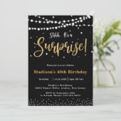 Invitation Chic Surprise fête d'anniversaire n'importe quel â (Debout devant)