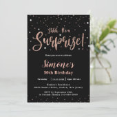 Invitation Chic Surprise N'IMPORTE QUEL ÂGE Anniversaire Rose (Debout devant)