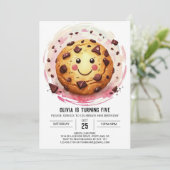 Invitation Chic Sweets Fun Cookies Anniversaire (Debout devant)