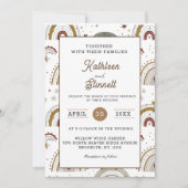 Invitation Chic Terracotta Bold Bright Boho Rainbow mariage (Devant)