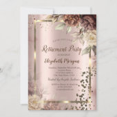 Invitation Chic Terracotta Diamonds Confetti Retraite (Devant)